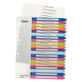 Esselte 1245-00-00 separador numérico de polipropileno (PP) multicolor