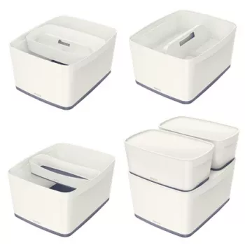 Esselte 5216-10-01 caixa de arrumação retangular acrilonitrilo-butadieno-estireno (ABS) cinzento, branco