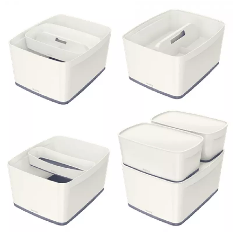 Esselte 5216-10-01 caixa de arrumação retangular acrilonitrilo-butadieno-estireno (ABS) cinzento, branco