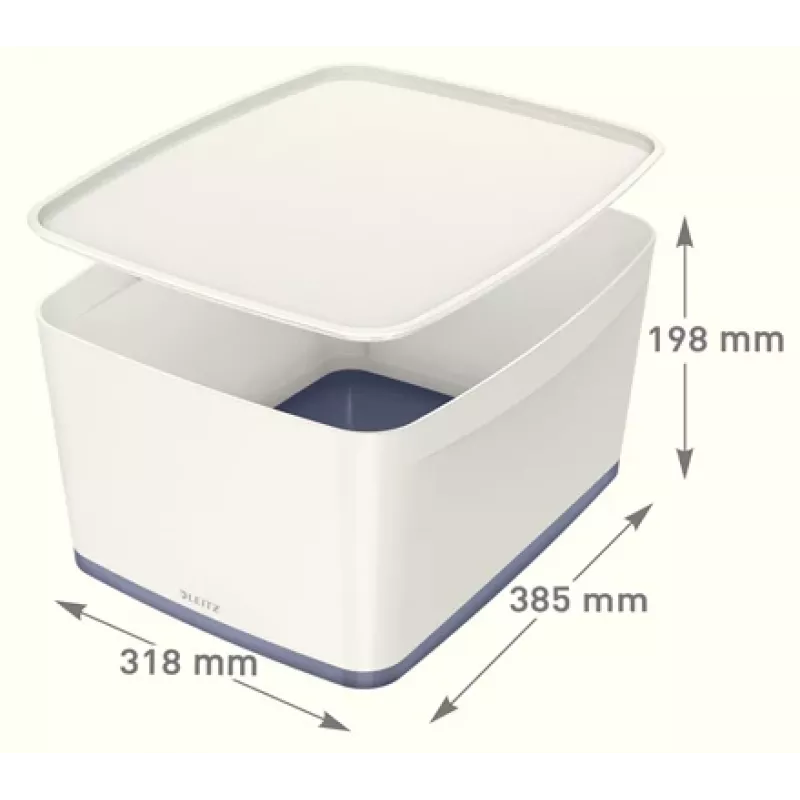 Esselte 5216-10-01 caixa de arrumação retangular acrilonitrilo-butadieno-estireno (ABS) cinzento, branco