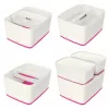 Esselte 5216-10-23 caixa de arrumação retangular acrilonitrilo-butadieno-estireno (ABS) rosa, branco
