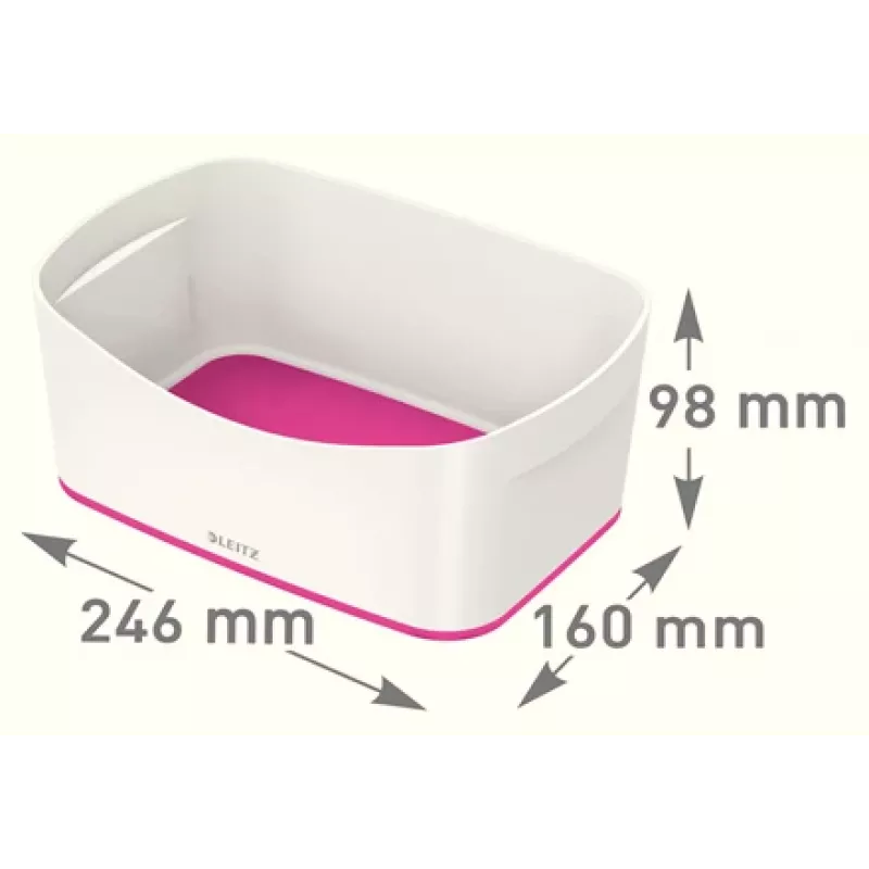 Esselte 5257-10-23 caixa de arrumação retangular acrilonitrilo-butadieno-estireno (ABS) rosa, branco