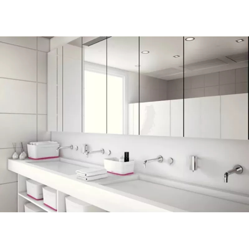 Esselte 5257-10-23 caixa de arrumação retangular acrilonitrilo-butadieno-estireno (ABS) rosa, branco