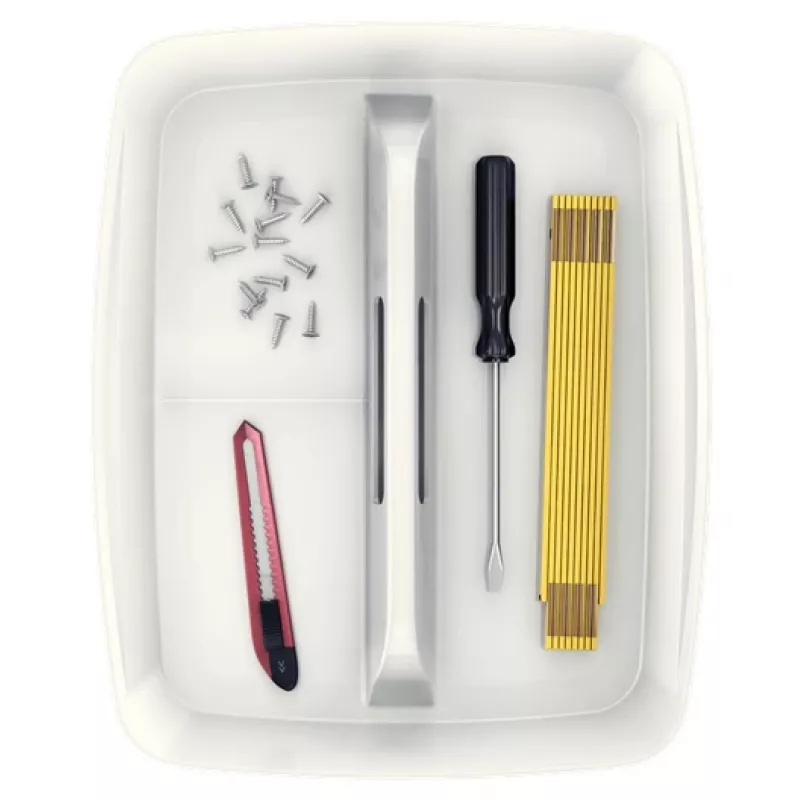 Leitz MyBox tabuleiro organizador com asa grande, arrumação, branco, plástico, 307 mm, 375 mm, 101 mm, 740 g