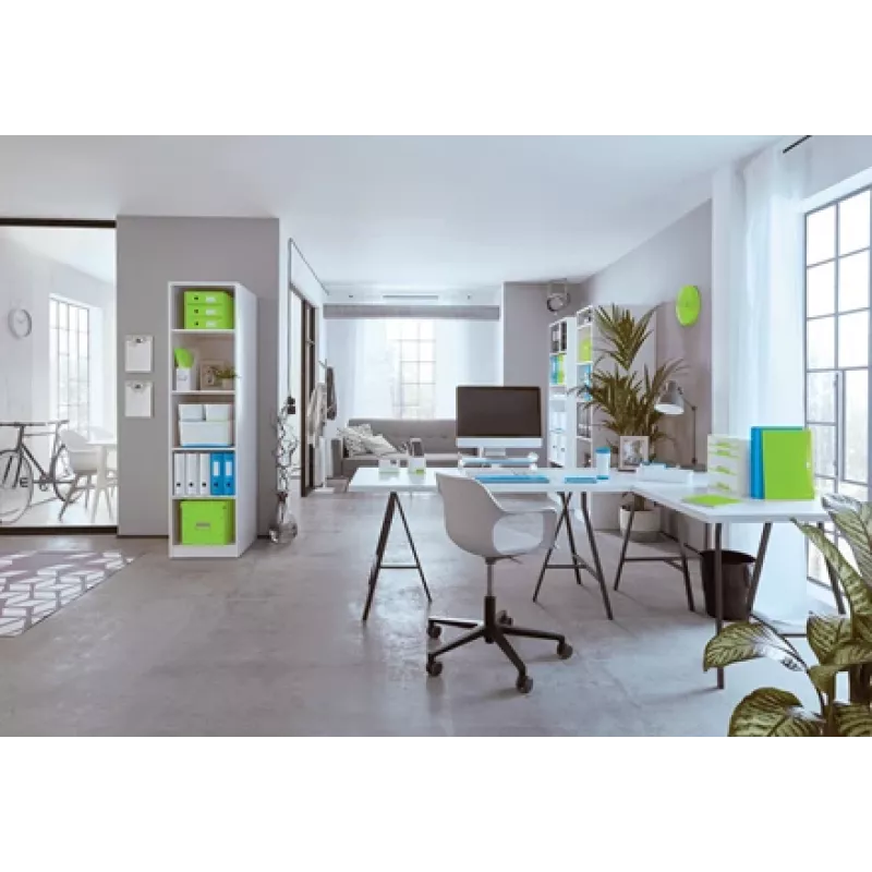 Leitz caixa Click & Store WOW Cube grande caixa de arrumação, caixa de arrumação, azul, retangular, cartão, monocromático, interior