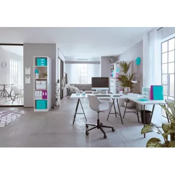 Leitz caixa Click & Store WOW Cube grande caixa de arrumação, caixa de arrumação, lilás, retangular, cartão, monocromático, interior