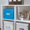 Leitz caixa de arrumação Click & Store WOW Cube Medium, caixa de arrumação, azul, retangular, cartão, monocromático, interior