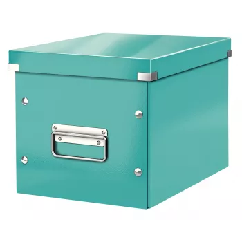 Leitz caixa de arrumação Click & Store WOW Cube Medium, turquesa, cartão, 260 mm, 260 mm, 240 mm