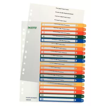 Leitz 12960000 separador numérico separador numérico polipropileno (PP) multicolor