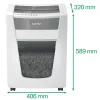 Leitz IQ Office Pro Destruidora de documentos P5, corte micro, 23 cm, 2 x 15 mm, 30 l, 300 folhas, 55 dB