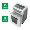 Leitz IQ Office Pro Destruidora de documentos P5, corte micro, 23 cm, 2 x 15 mm, 30 l, 300 folhas, 55 dB