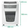 Leitz IQ Office Pro Destruidora de documentos P4, corte cruzado, 23 cm, 4 x 40 mm, 30 l, 275 folhas, 55 dB