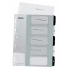 Leitz Índices imprimíveis PP A4+ 1-5 WOW branco/preto, separador numérico, polipropileno (PP), preto, branco, A4 Maxi, 245 mm, 305 mm