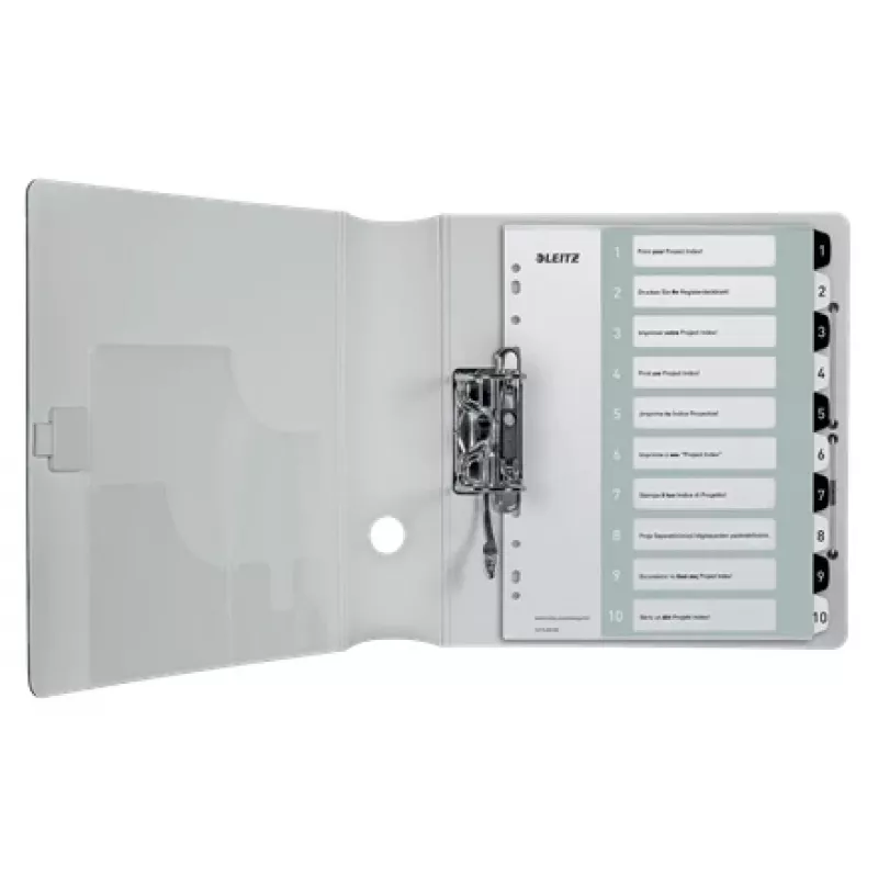 Leitz Índices imprimíveis PP A4+ 1-10 WOW branco/preto