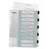 Leitz Índices imprimíveis PP A4+ 1-10 WOW branco/preto
