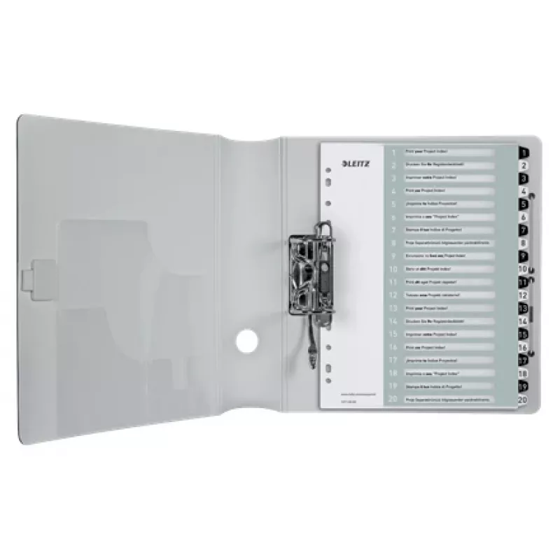 Leitz Índices imprimíveis PP A4+ 1-20 WOW branco/preto, separador numérico, polipropileno (PP), preto, branco, A4 Maxi, 245 mm, 305 mm