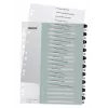 Leitz Índices imprimíveis PP A4+ 1-20 WOW branco/preto, separador numérico, polipropileno (PP), preto, branco, A4 Maxi, 245 mm, 305 mm