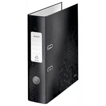 Leitz Dossier de arquivo 180° WOW POB/laminado A4/80 mm, A4, cartão, preto, 600 folhas, 80 g/m², 8 cm
