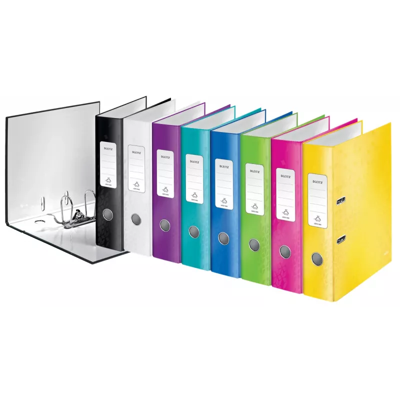 Leitz Dossier de arquivo 180° WOW POB/laminado A4/80 mm, A4, cartão, preto, 600 folhas, 80 g/m², 8 cm