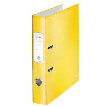 Leitz Dossier 180° WOW POB/laminado A4/50 mm, A4, anel D, cartão, amarelo, 350 folhas, 285 mm