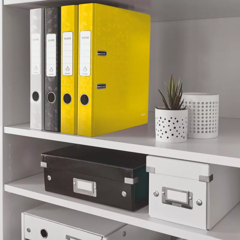 Leitz Dossier 180° WOW POB/laminado A4/50 mm, A4, anel D, cartão, amarelo, 350 folhas, 285 mm