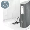 Leitz Dossier Active PP WOW A4/80 mm, A4, anel D, armazenamento, polyfoam, branco, 500 folhas