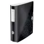 Leitz Dossier de arquivo Active PP WOW A4/80 mm, A4, anel D, armazenamento, polyfoam, preto, 500 folhas