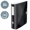 Leitz Dossier de arquivo Active PP WOW A4/80 mm, A4, anel D, armazenamento, polyfoam, preto, 500 folhas