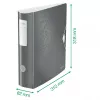 Leitz Dossier de arquivo Active PP WOW A4/80 mm, A4, anel D, armazenamento, polyfoam, preto, 500 folhas