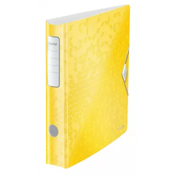 Leitz Dossier de arquivo Active PP WOW A4/65 mm, A4, anel D, armazenamento, polyfoam, amarelo, 350 folhas
