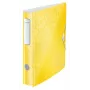 Leitz Dossier de arquivo Active PP WOW A4/65 mm, A4, anel D, armazenamento, polyfoam, amarelo, 350 folhas