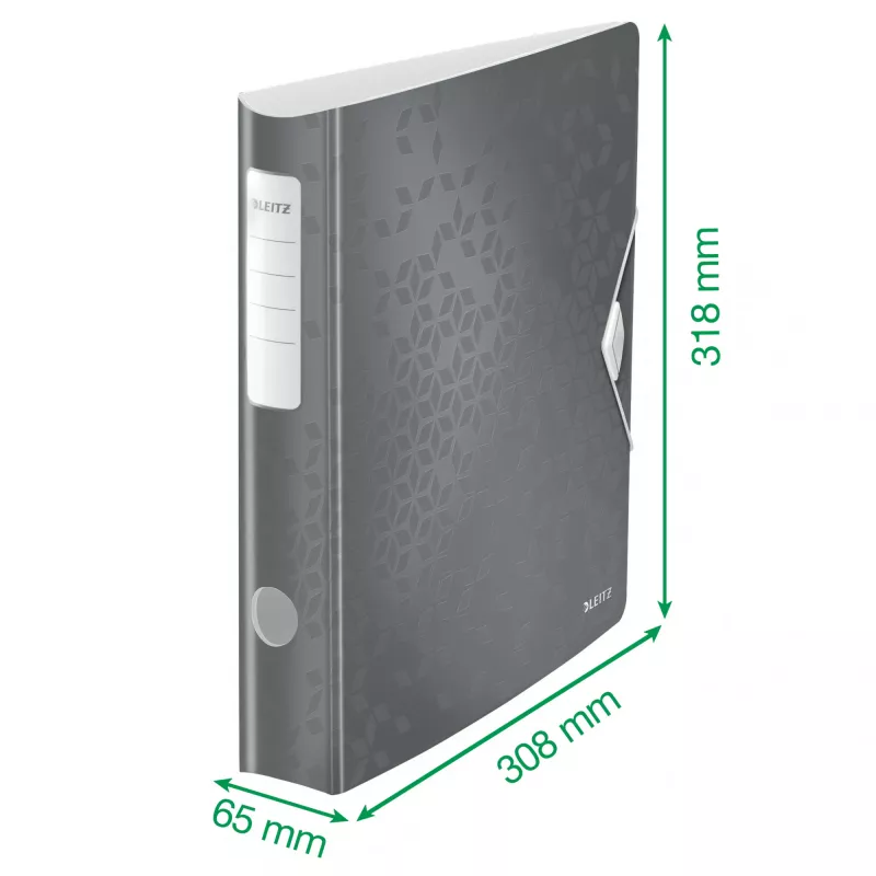 Leitz Dossier de arquivo Active PP WOW A4/65 mm, A4, anel D, armazenamento, polyfoam, amarelo, 350 folhas