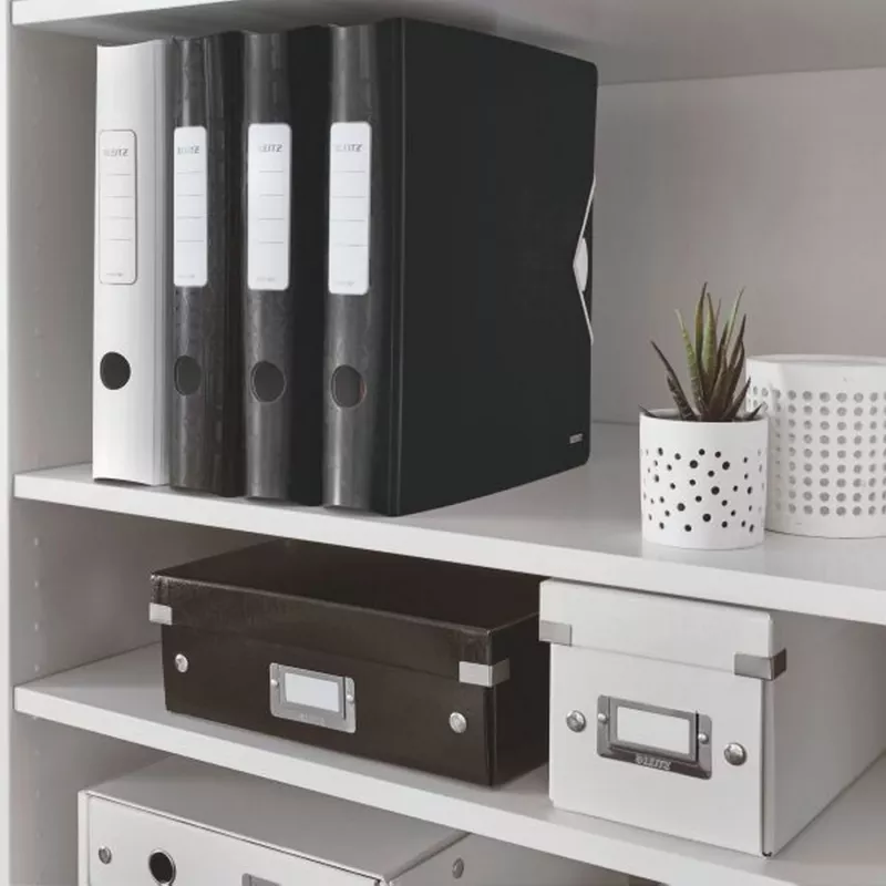 Leitz Dossier Active PP WOW A4/65 mm, A4, polyfoam, preto, 350 folhas, 80 g/m², 6,5 cm