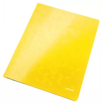 Leitz Pasta de aba em cartão WOW A4, pasta convencional, A4, cartão, amarelo, formato vertical, 250 folhas