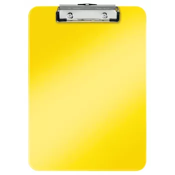 Leitz Prancheta sem tampa frontal WOW, A4, plástico, amarelo, 80 folhas, 228 mm, 320 mm
