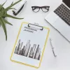 Leitz Prancheta sem tampa frontal WOW, A4, plástico, amarelo, 80 folhas, 228 mm, 320 mm