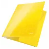 Leitz Pasta de 3 abas WOW Card/POB A4, pasta de apresentação, A4, polipropileno (PP), amarelo, 250 folhas, 80 g/m²