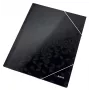 Leitz Pasta de 3 abas WOW Card/POB A4, pasta de abas, A4, polipropileno (PP), preto, 150 folhas, elástico