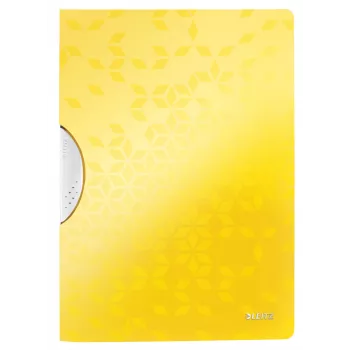 Leitz Pasta de aba ColorClip WOW A4 PP, pasta de apresentação, A4, polipropileno (PP), amarelo, 30 folhas, 80 g/m²