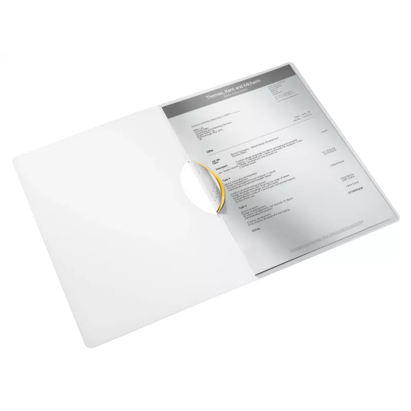 Leitz Pasta de aba ColorClip WOW A4 PP, pasta de apresentação, A4, polipropileno (PP), amarelo, 30 folhas, 80 g/m²