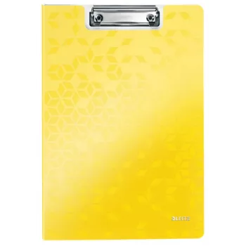 Leitz Prancheta com tampa WOW, A4, polyfoam, amarelo, 75 folhas, 1 bolsa, 230 mm