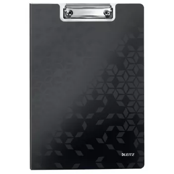 Leitz Prancheta com tampa WOW, A4, polyfoam, preto, 75 folhas, 1 bolsa, 230 mm