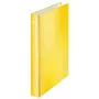 Leitz Ficheiro de anéis WOW laminado A4+ 2DR/25 mm, A4+, anel D, cartão, amarelo, 250 folhas, 80 g/m²