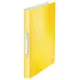 Leitz Ficheiro de anéis WOW PP A4 2RR/25 mm, A4, anel redondo, polipropileno (PP), amarelo, 190 folhas, 80 g/m²