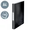 Leitz Ficheiro de anéis WOW PP A4 2RR/25 mm, A4, anel redondo, polipropileno (PP), preto, 190 folhas, 80 g/m²