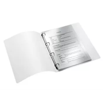 Leitz Ficheiro de anéis WOW, A4, anel redondo, armazenamento, polipropileno (PP), branco, brilhante
