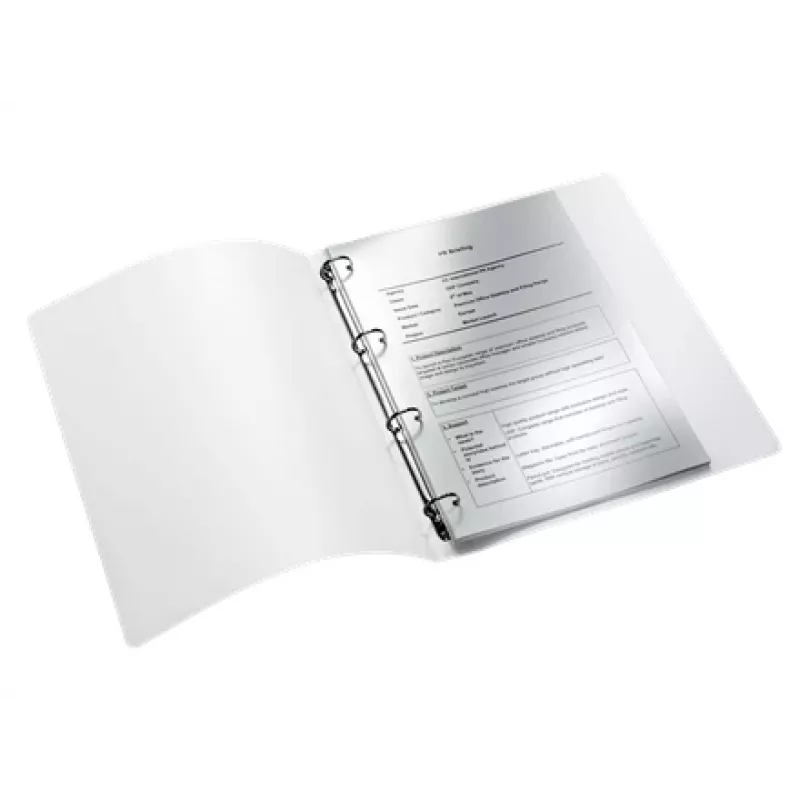 Leitz Ficheiro de anéis WOW, A4, anel redondo, armazenamento, polipropileno (PP), branco, brilhante