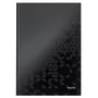 Leitz Caderno WOW A4 quadriculado com capa dura 90 g/80 folhas, padrão, preto, A4, 80 folhas, 80 g/m², papel quadriculado