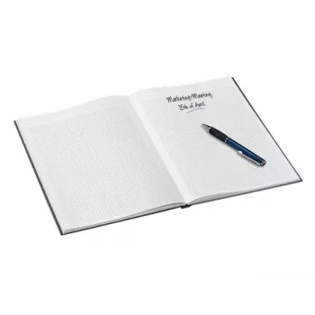 Leitz Caderno WOW A4 quadriculado com capa dura 90 g/80 folhas, padrão, preto, A4, 80 folhas, 80 g/m², papel quadriculado