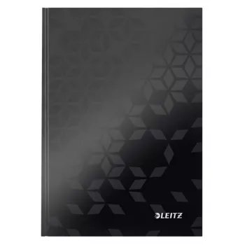 Leitz Caderno WOW A5 pautado com capa dura 90 g/80 folhas, padrão, preto, A5, 80 folhas, 80 g/m², papel pautado
